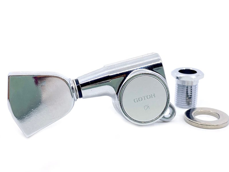 Gotoh Modern Keystone-Style Chrome Tuners (3 per side) - Image 3